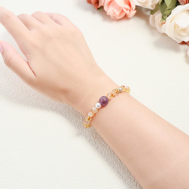 KarmaRipple's Authentic Citrine Amethyst Prosperity Bracelet p5