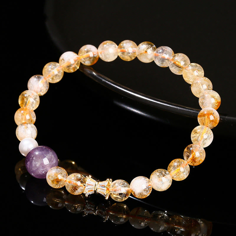 KarmaRipple's Authentic Citrine Amethyst Prosperity Bracelet p2