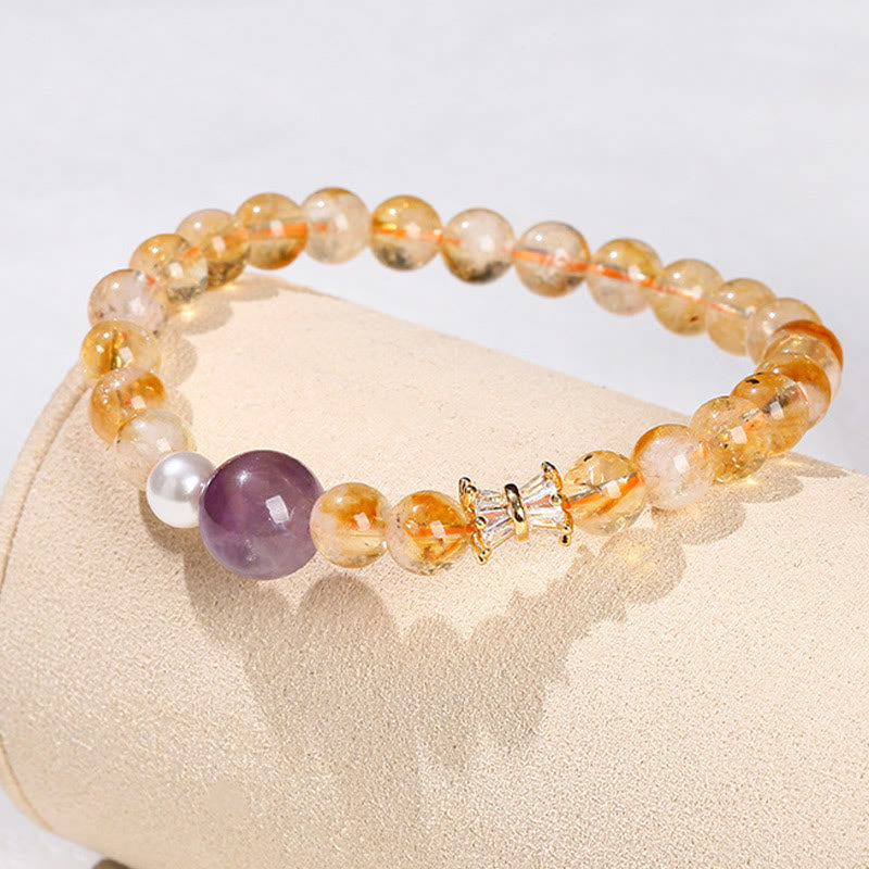 KarmaRipple's Authentic Citrine Amethyst Prosperity Bracelet p11