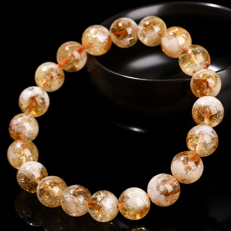 KarmaRipple's Authentic Citrine Snowflake Gemstone Prosperity Bracelet p16