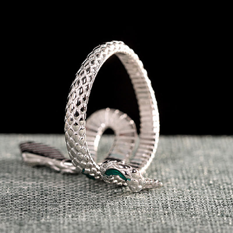 KarmaRipple's 925 Sterling Silver Year Of The Snake Adjustable Blessing Ring p4