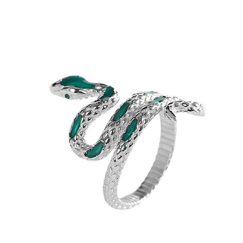 KarmaRipple's 925 Sterling Silver Year Of The Snake Adjustable Blessing Ring p11