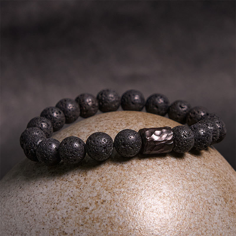 KarmaRipple's Lava Rock Ebony Wood Tiger Eye Balancing Bracelet p4