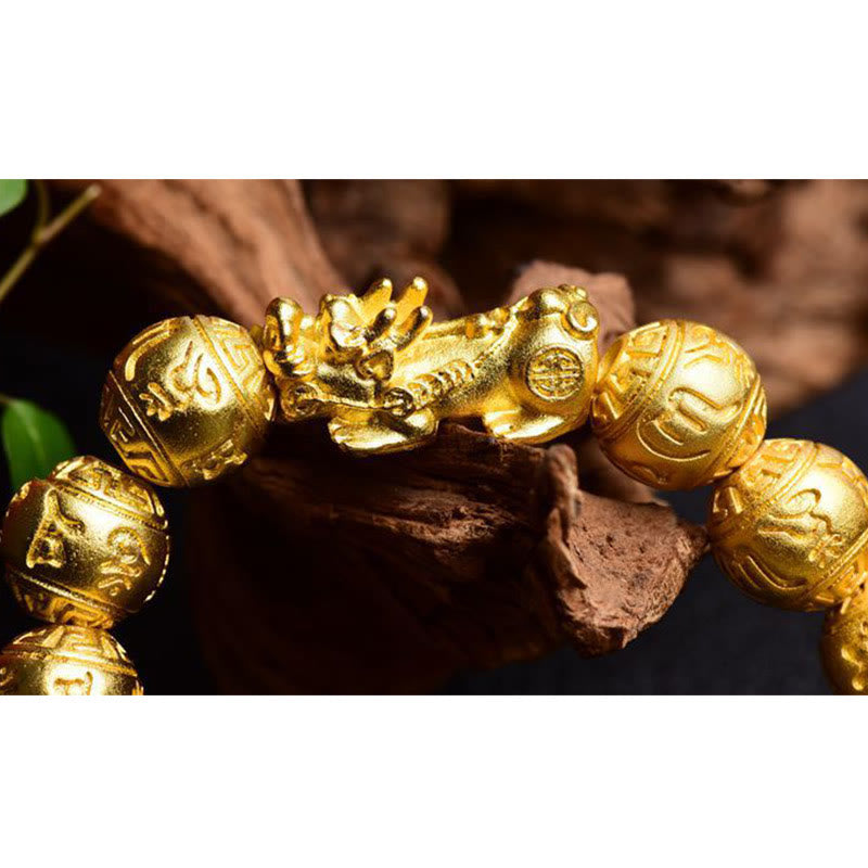 KarmaRipple's PiXiu Om Mani Padme Hum Carved Wealth Bracelet p11