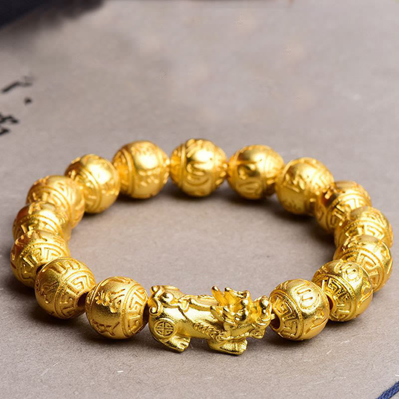 KarmaRipple's PiXiu Om Mani Padme Hum Carved Wealth Bracelet p12