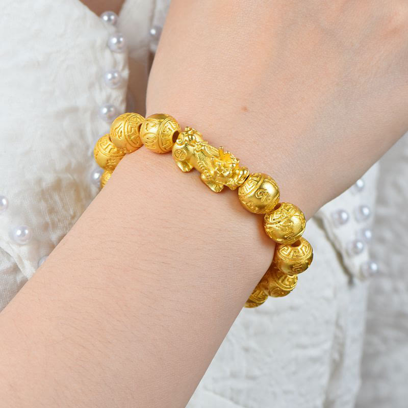 KarmaRipple's PiXiu Om Mani Padme Hum Carved Wealth Bracelet p6