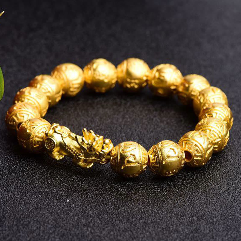 KarmaRipple's PiXiu Om Mani Padme Hum Carved Wealth Bracelet p9