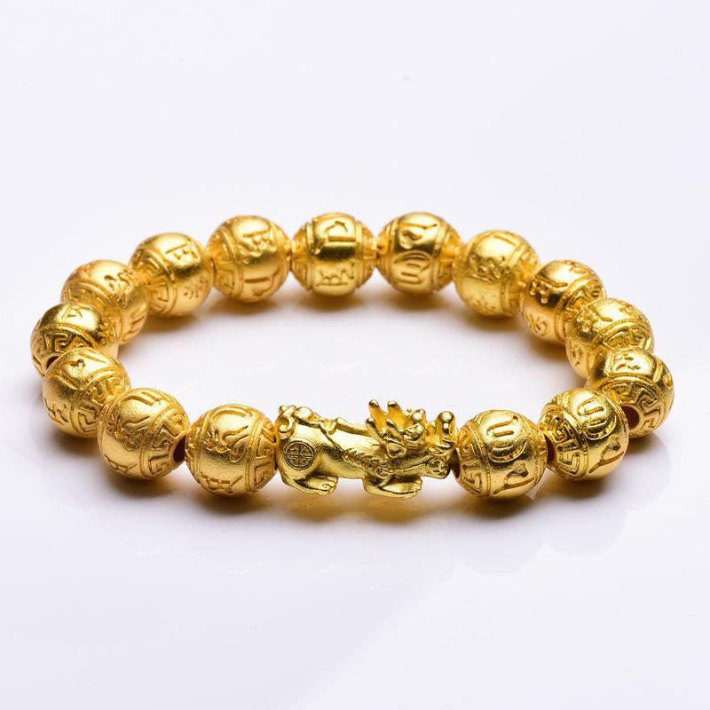 KarmaRipple's PiXiu Om Mani Padme Hum Carved Wealth Bracelet p10
