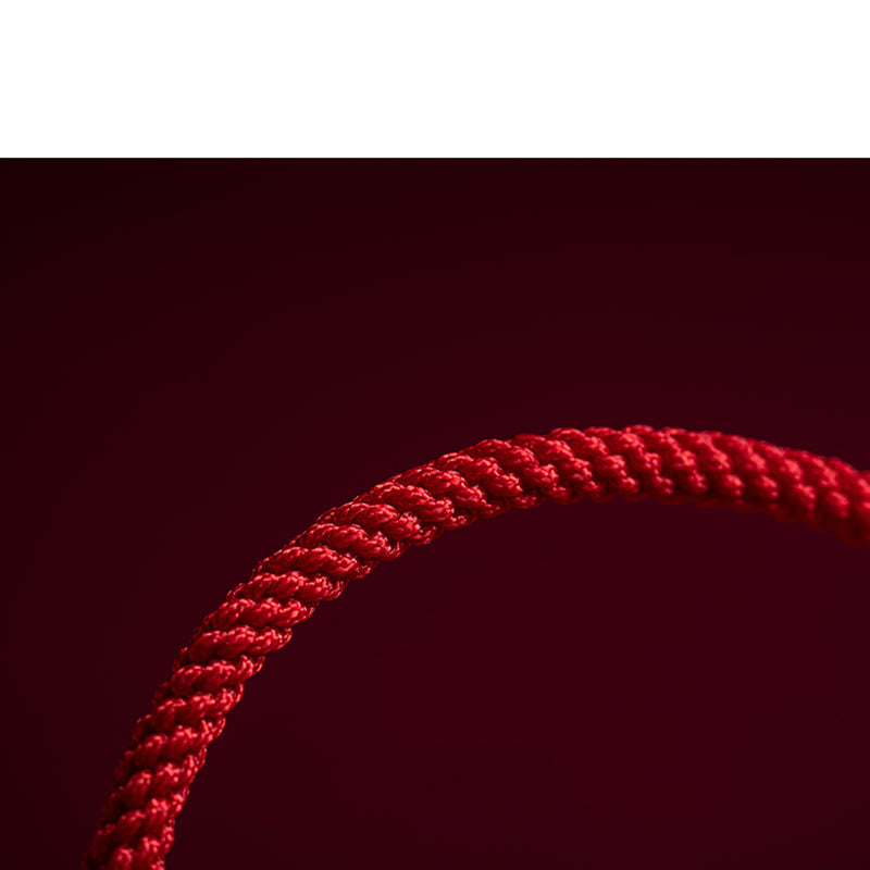 KarmaRipple's Handmade Cinnabar Ruyi Handle Fu Character PiXiu Blessing Red String Woven Bracelet p15