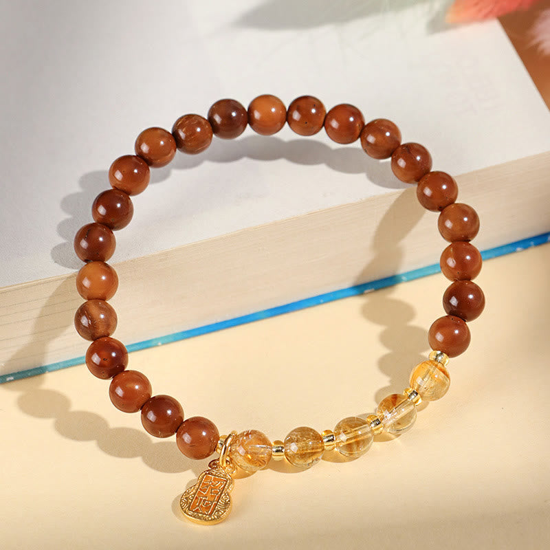 KarmaRipple's Green Phantom Citrine Rutilated Quartz Super Seven Gemstone Confidence Bracelet p2
