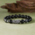 Black Obsidian Black Rutilated Quartz 925 Sterling Silver(Wrist Circumference: 18-20cm)