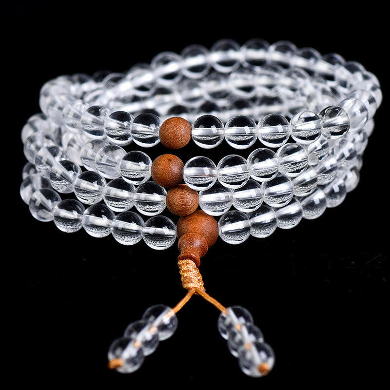 KarmaRipple's 108 Mala Beadwork Authentic Stone Ivory Gemstone Sandalwood Balancing Bracelet p2