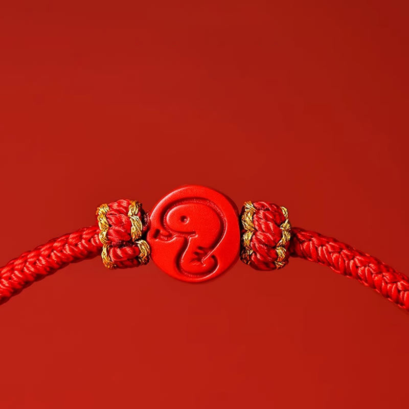 KarmaRipple's Chinese Zodiac Red String Eight Thread Peace Weave Cinnabar Protection Fortune Bracelet p22