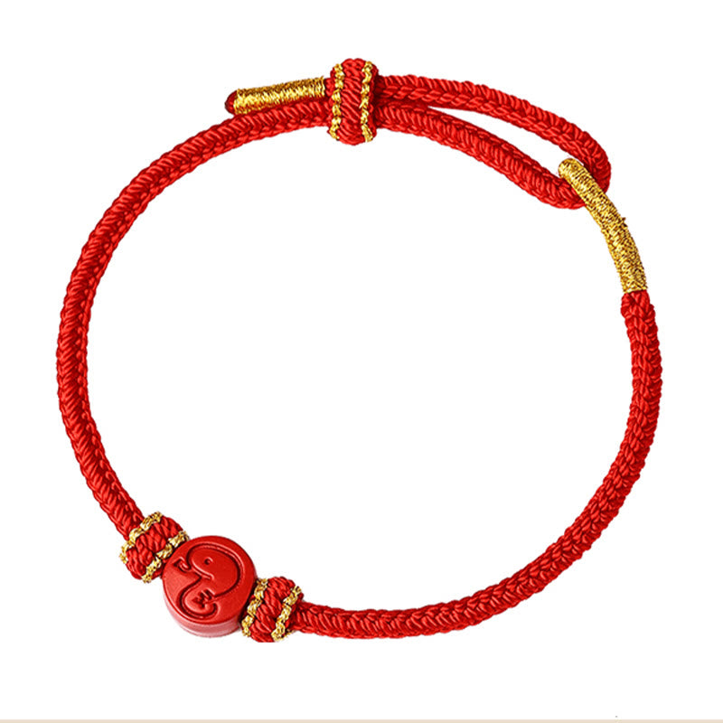 KarmaRipple's Chinese Zodiac Red String Eight Thread Peace Weave Cinnabar Protection Fortune Bracelet p13