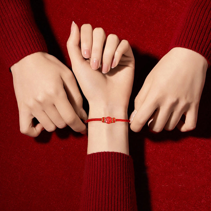 KarmaRipple's Chinese Zodiac Red String Eight Thread Peace Weave Cinnabar Protection Fortune Bracelet p16