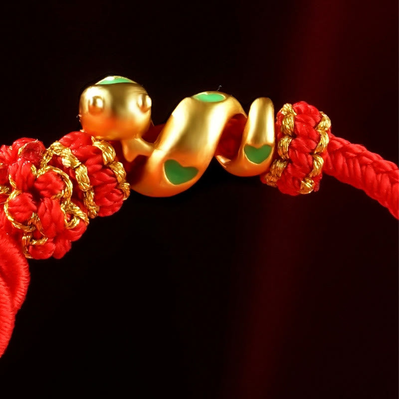KarmaRipple's Red String Mandala Weave Hand-woven Colorful Flowers Year Of The Snake Protection Woven Bracelet p13