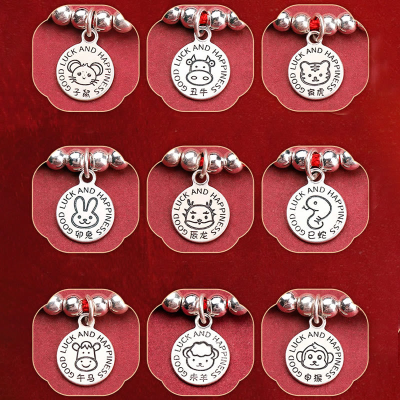 KarmaRipple's Chinese Zodiac Kid Red String 999 Sterling Silver Protection Bracelet p26