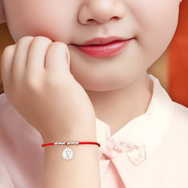 KarmaRipple's Chinese Zodiac Kid Red String 999 Sterling Silver Protection Bracelet p16