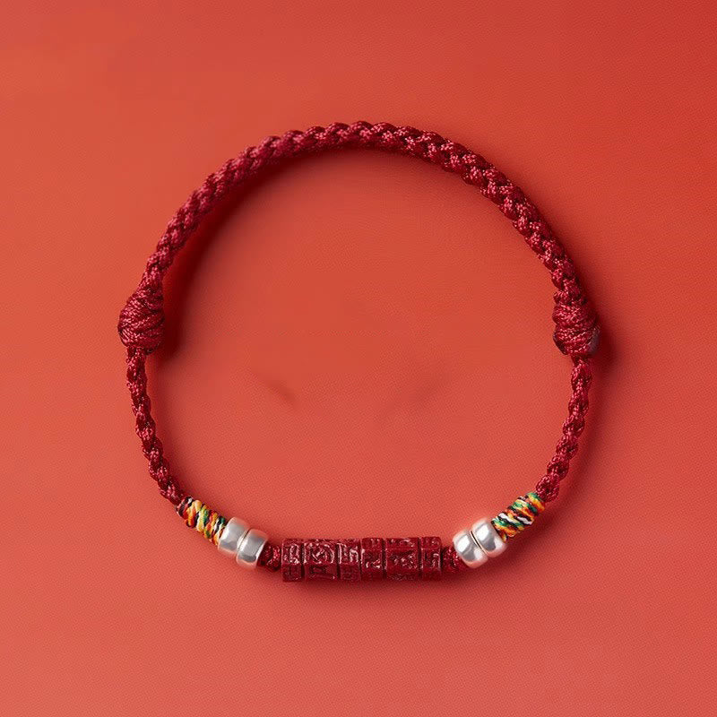 KarmaRipple's 925 Sterling Silver Om Mani Padme Hum Cinnabar Blessing Child Adult Bracelet p17