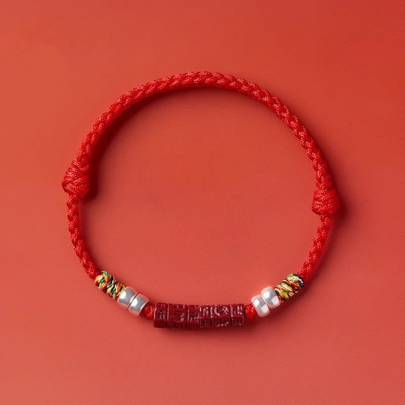 KarmaRipple's 925 Sterling Silver Om Mani Padme Hum Cinnabar Blessing Child Adult Bracelet p19