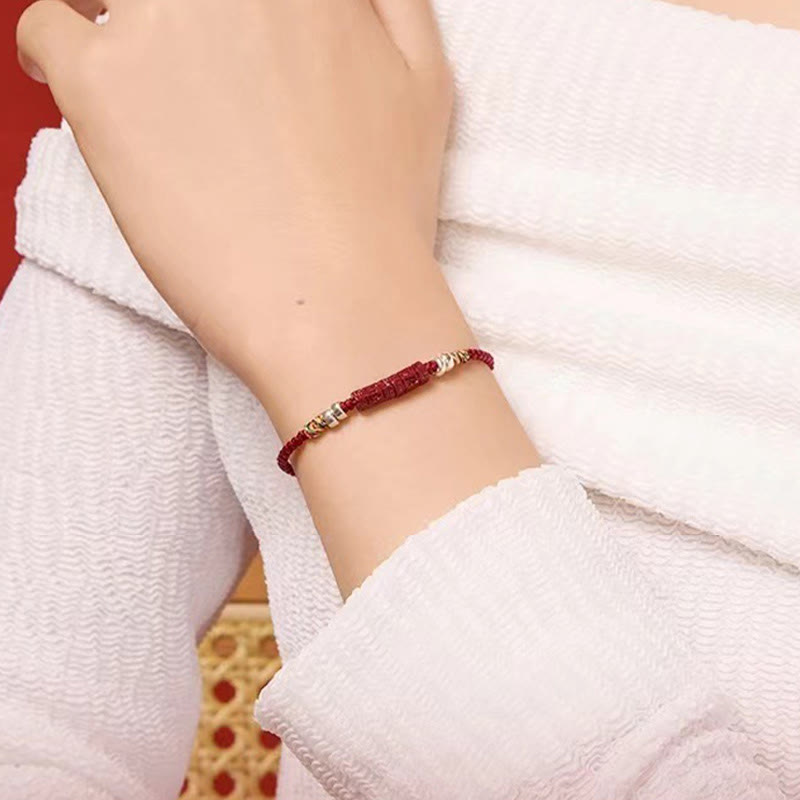 KarmaRipple's 925 Sterling Silver Om Mani Padme Hum Cinnabar Blessing Child Adult Bracelet p5