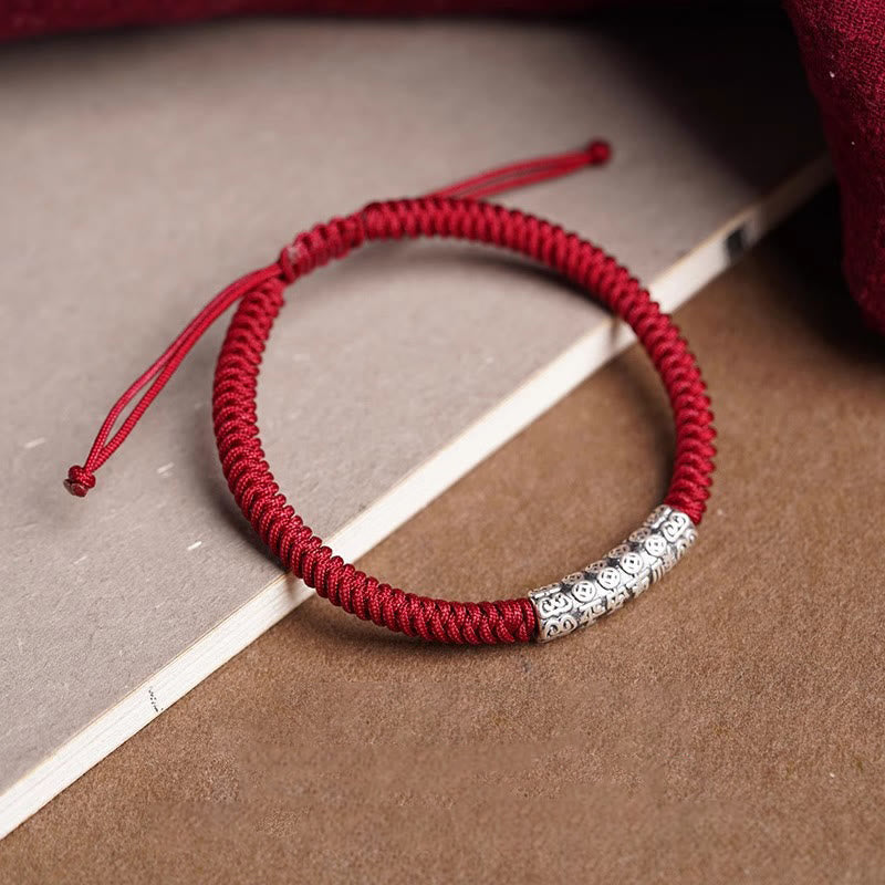 KarmaRipple's Handmade 999 Sterling Silver Peace and Good Fortune Om Mani Padme Hum Luck?Rope Bracelet p9