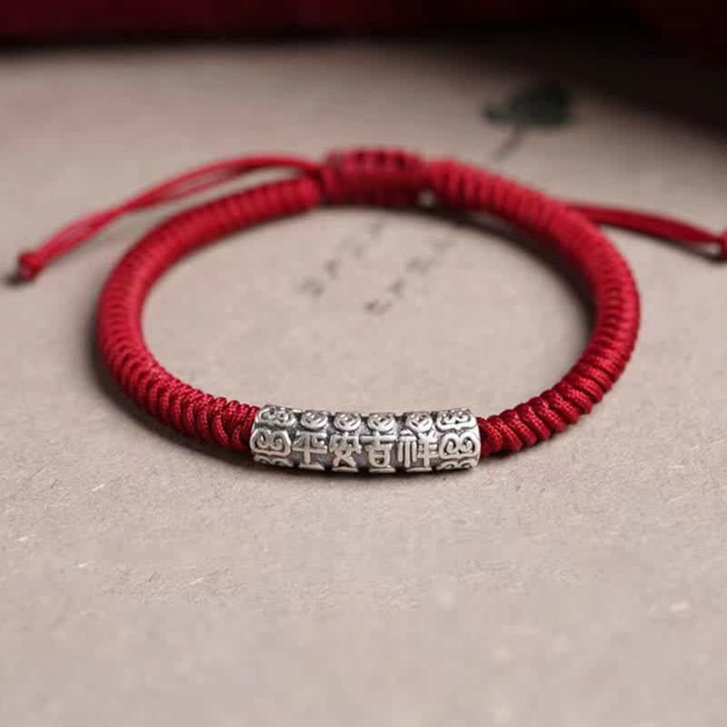 KarmaRipple's Handmade 999 Sterling Silver Peace and Good Fortune Om Mani Padme Hum Luck?Rope Bracelet p16
