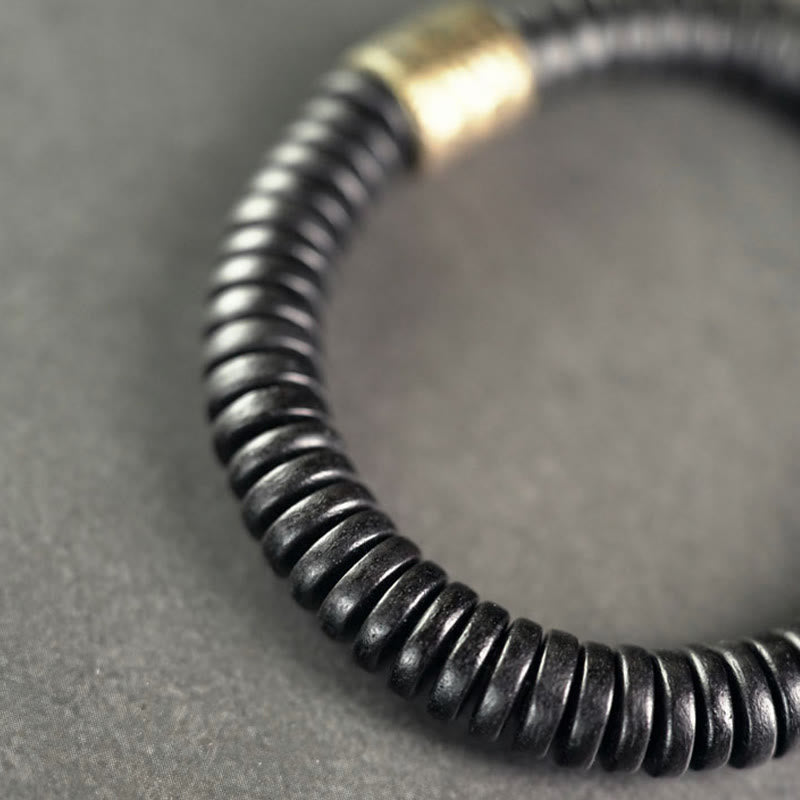 KarmaRipple's Ebony Wood Bronze Brass Calm Bracelet p8