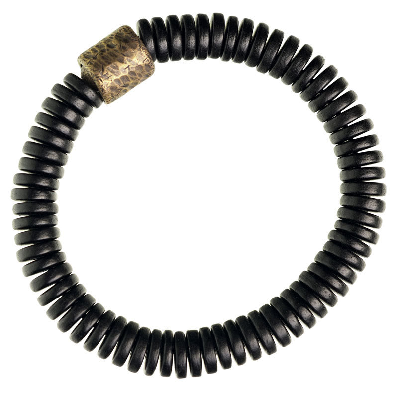KarmaRipple's Ebony Wood Bronze Brass Calm Bracelet p13
