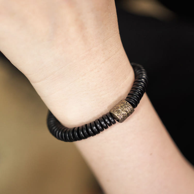 KarmaRipple's Ebony Wood Bronze Brass Calm Bracelet p9