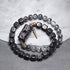 Ebony Wood Black Rutilated Quartz Brass(Wrist Circumference: 14-14.5cm)