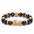 Black Obsidian Om Mani Padme Hum PiXiu(Circumference: 16.7-21.6cm)