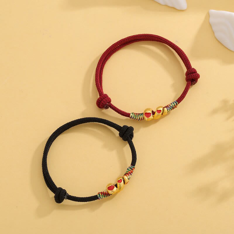 KarmaRipple's Red String Bronze Alloy Love Year Of The Snake Protection Woven Bracelet p4