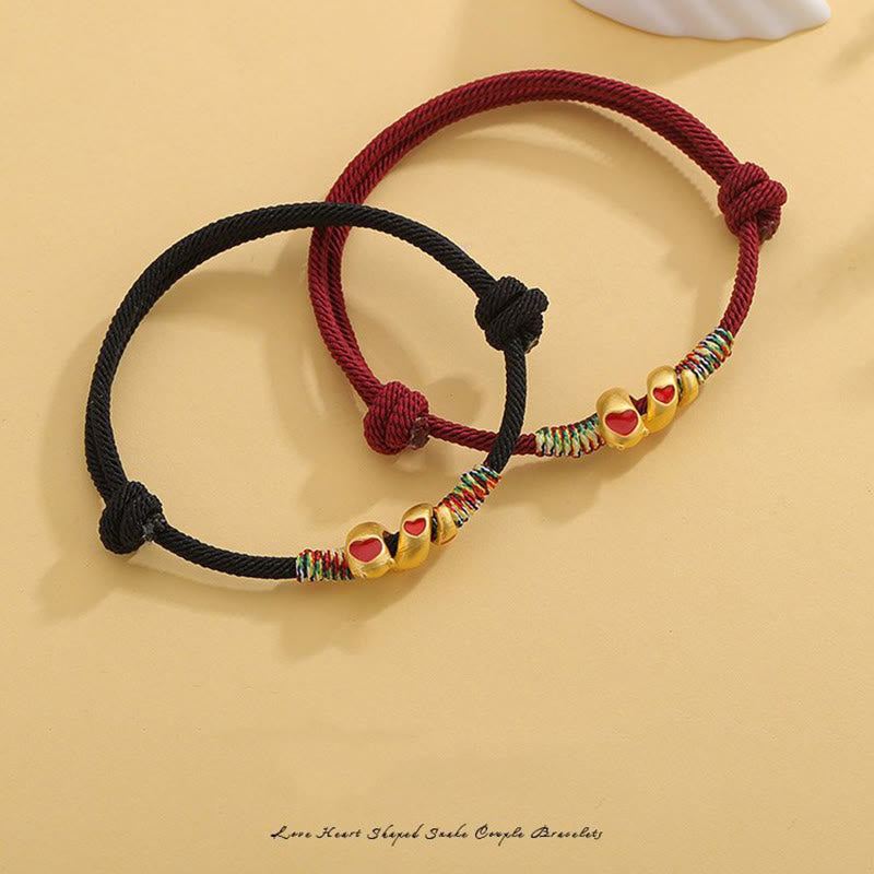 KarmaRipple's Red String Bronze Alloy Love Year Of The Snake Protection Woven Bracelet p3