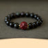 10mm Black Obsidian Cinnabar-Rabbit