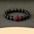 10mm Black Obsidian Cinnabar-Horse