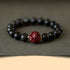 10mm Black Obsidian Cinnabar-Dog