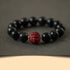 12mm Black Obsidian Cinnabar-Tiger