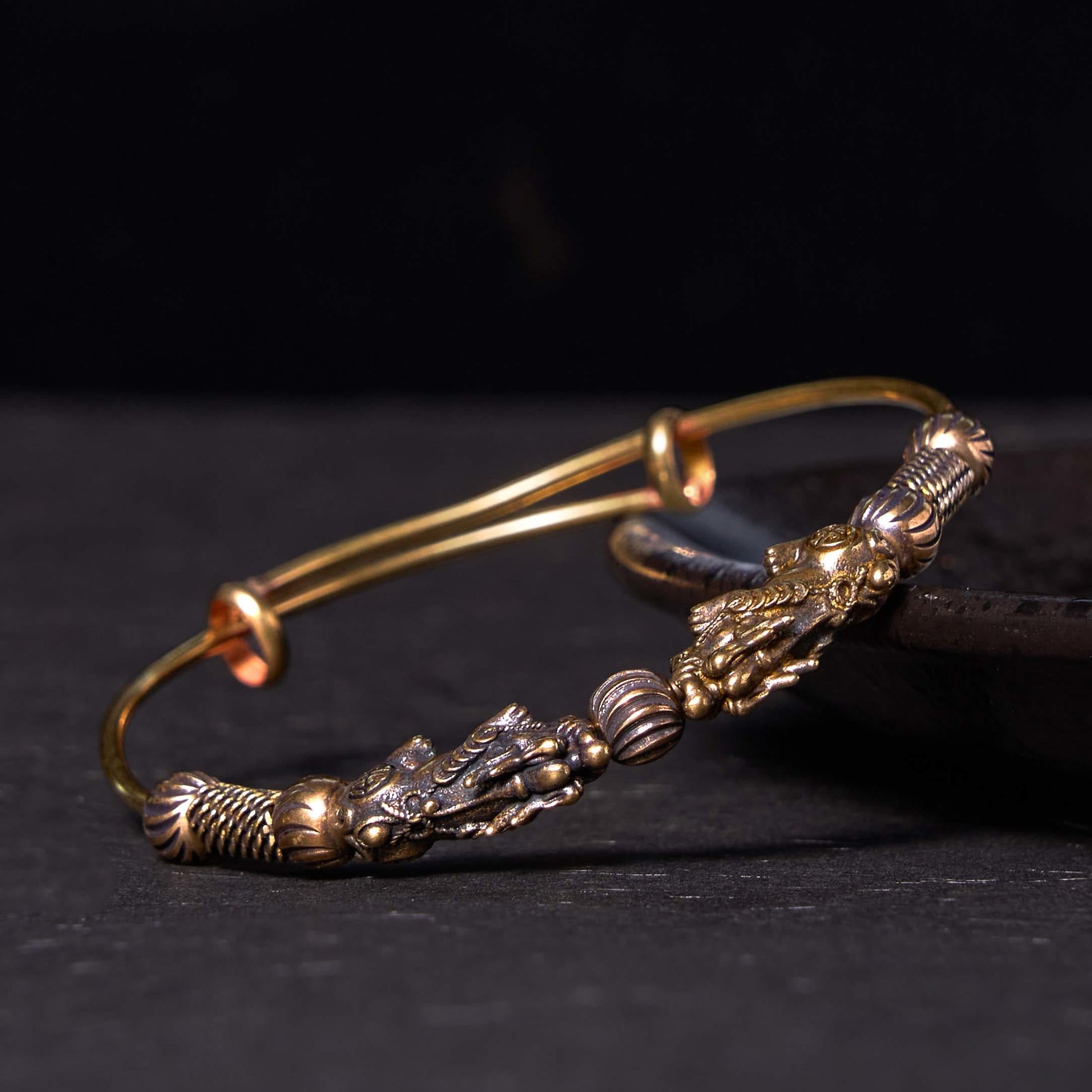 KarmaRipple's Pi Xiu Bronze Brass Fortune Keep Away Evil Spirits Bracelet Bangle p1