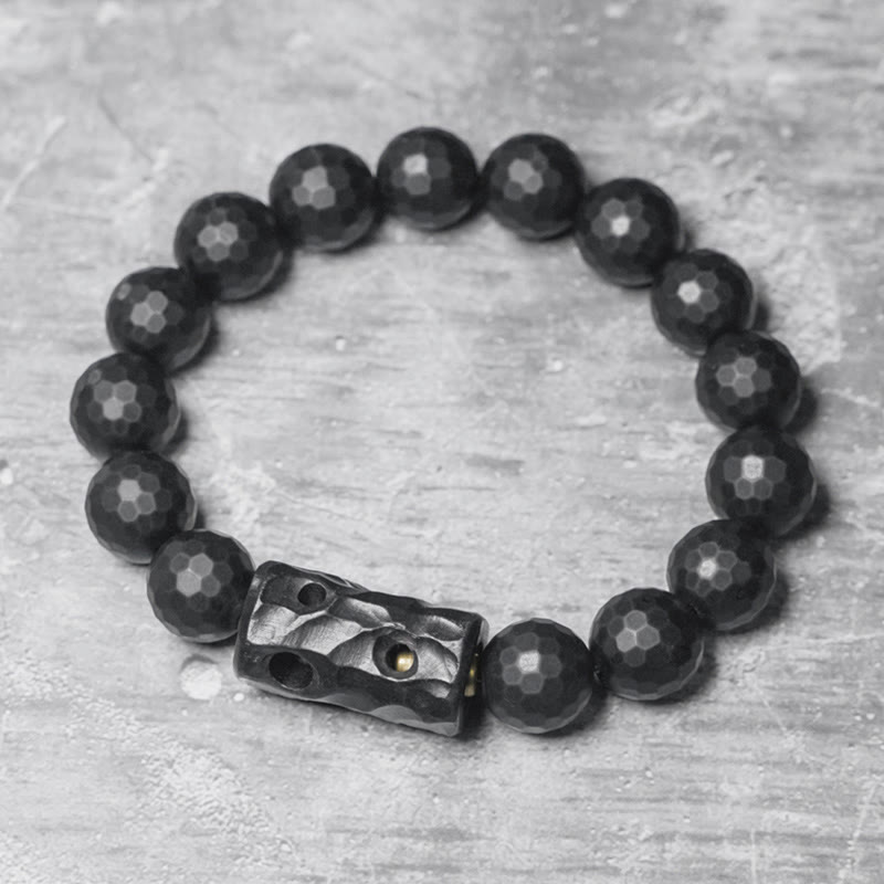 KarmaRipple's Matte Frosted Surface Black Onyx Ebony Protection Bracelet p1