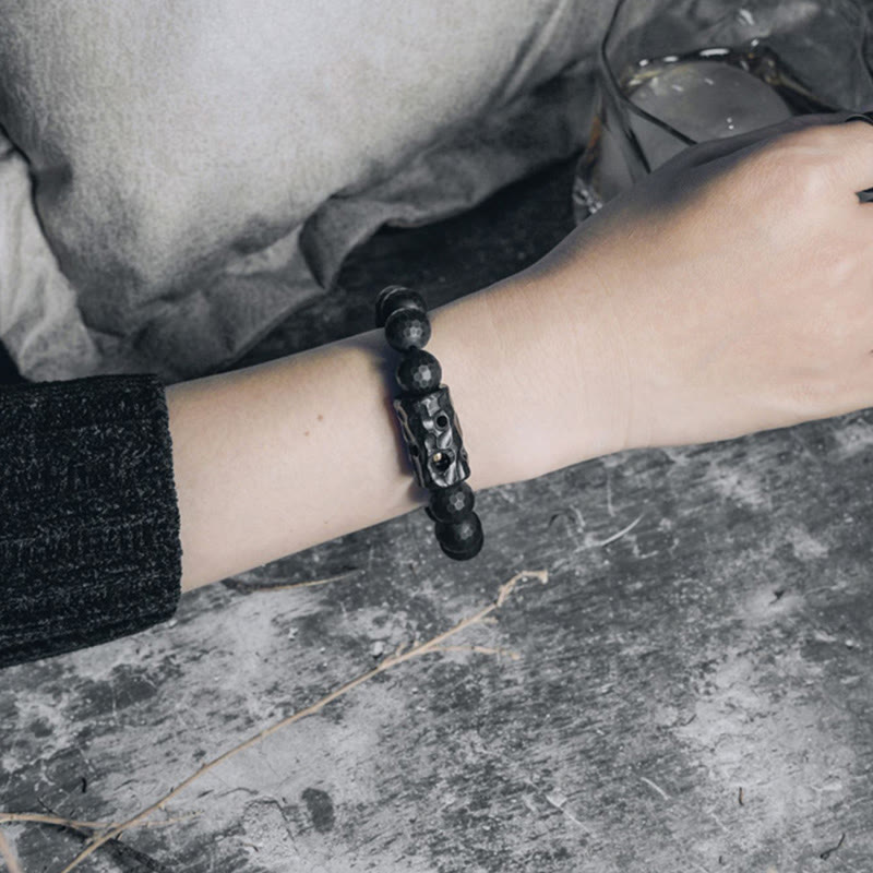 KarmaRipple's Matte Frosted Surface Black Onyx Ebony Protection Bracelet p8