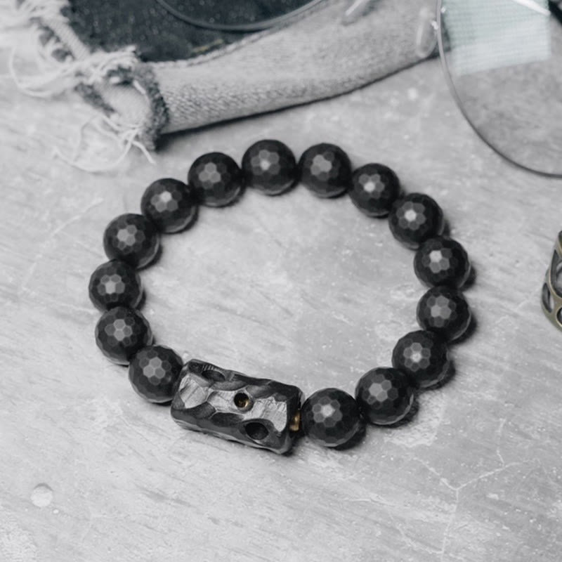 KarmaRipple's Matte Frosted Surface Black Onyx Ebony Protection Bracelet p2