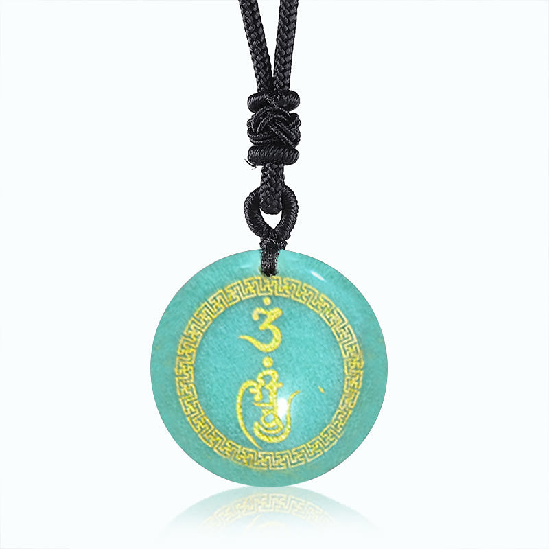 KarmaRipple's Swastika Pattern Vajra Protection Mantra Authentic Various Gemstone Black Obsidian Purification Pendant Necklace p17