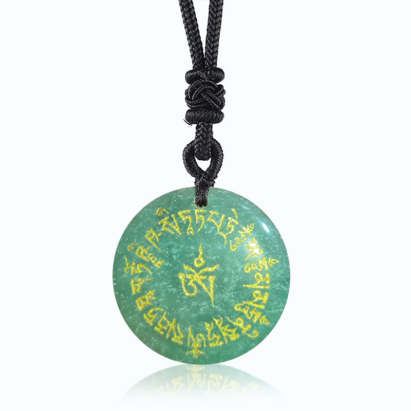 KarmaRipple's Fortune-gathering Mantra Authentic Various Gemstone Black Obsidian Fulfilment Pendant Necklace p2