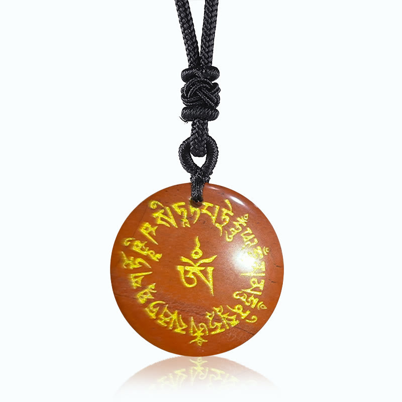 KarmaRipple's Fortune-gathering Mantra Authentic Various Gemstone Black Obsidian Fulfilment Pendant Necklace p5