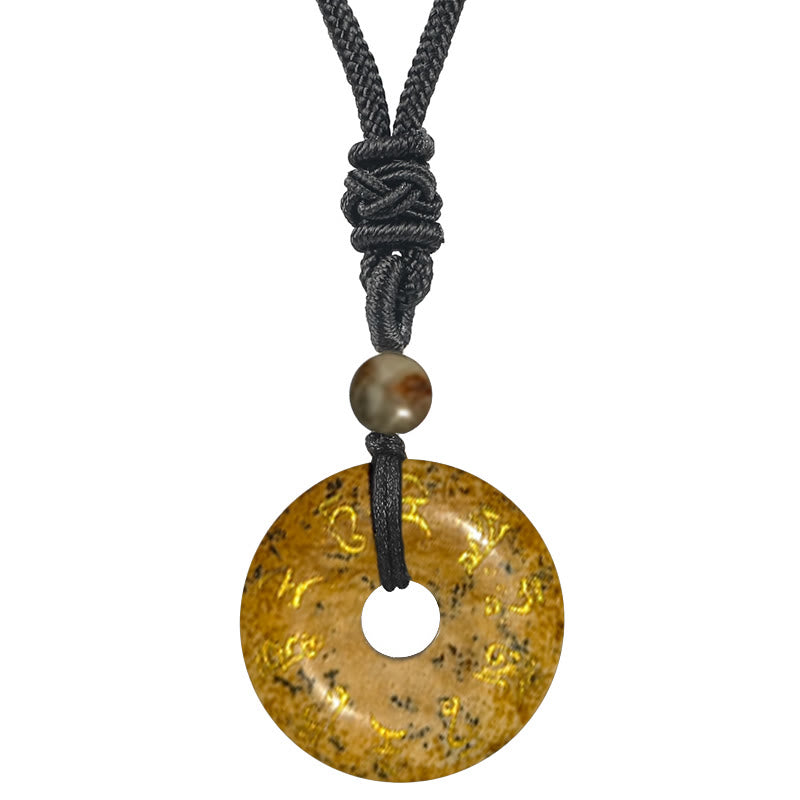 KarmaRipple's Green Tara Mantra Authentic Various Gemstone Black Obsidian Fulfilment Pendant Necklace p9
