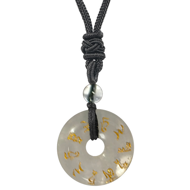KarmaRipple's Green Tara Mantra Authentic Various Gemstone Black Obsidian Fulfilment Pendant Necklace p22