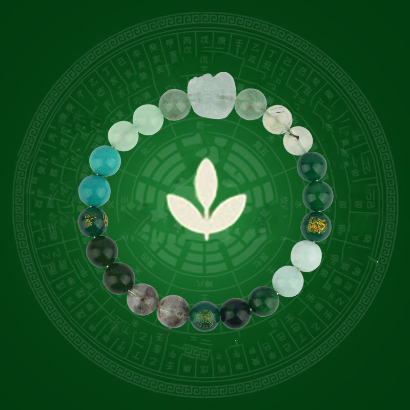 KarmaRipple's Five Elements Various Gemstone Agate Pixiu Wealth Bracelet p16