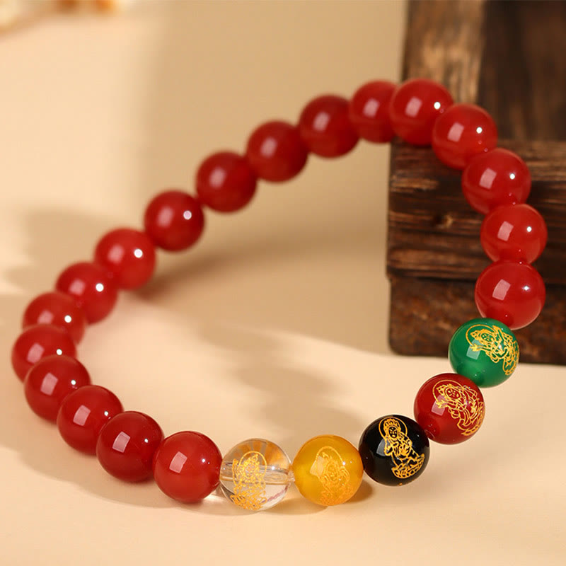 KarmaRipple's Five Elements Various Agate Jambhala Fortune Bracelet p18