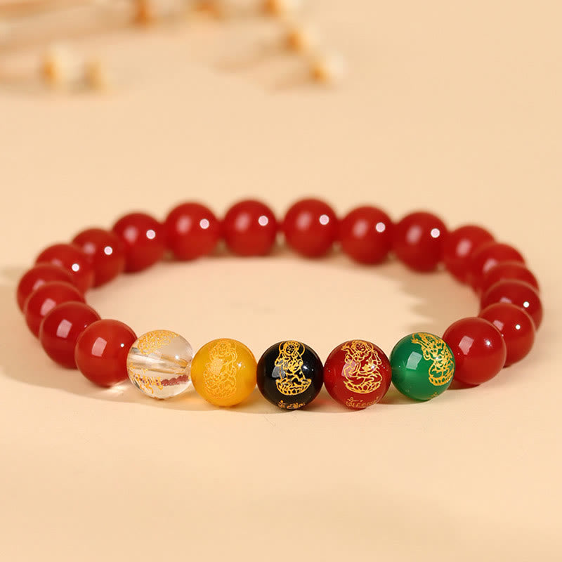 KarmaRipple's Five Elements Various Agate Jambhala Fortune Bracelet p20